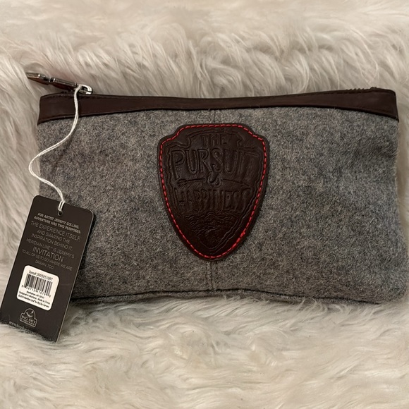 Meridian Line Felted Wool Zippered Clutch - Picture 2 of 5